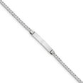 thumbnail image 1 of 14K White Gold bracelet ID Curb 7 in 4.5 mm 2.5 WG Flat Link, 1 of 3