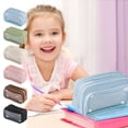 thumbnail image 1 of Estuche para lápices de gran capacidad con divisores extraíbles - Organizador impermeable con cremallera para colegio, oficina y viajes, 1 of 6