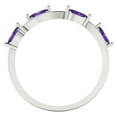 thumbnail image 5 of 0.4 ctw Wedding Band for Women - 14K White Gold Natural Amethyst Stackable Eternity Ring, 5 of 6