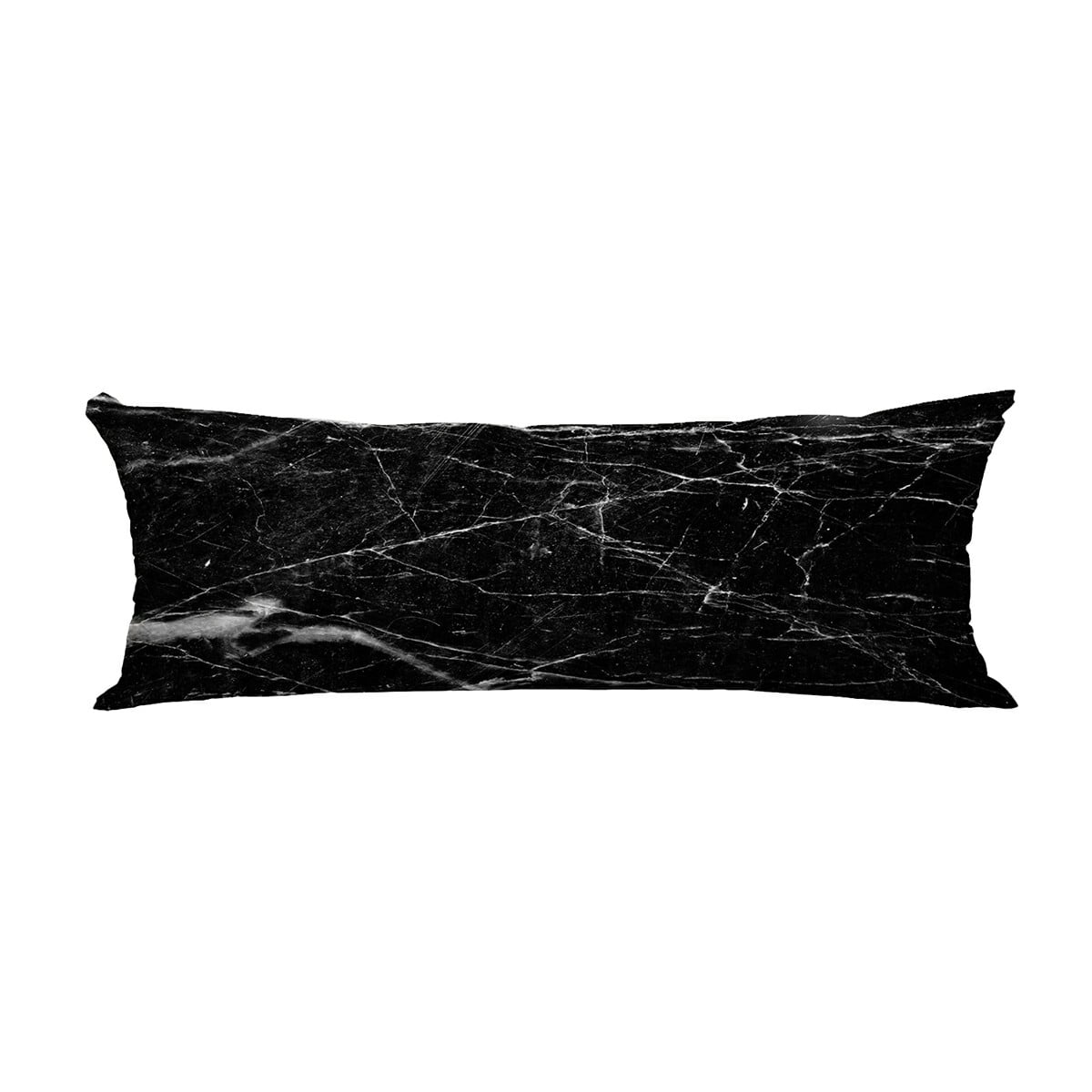 ECZJNT White Patterned Natural Detailed Black Marble Pillow Cover Body