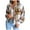 Khaki, variant on Wyzesi Corduroy Jacket Ladies Casual Plaid Wool Coat Jacket Winter Sleeve Long Sleeve Outerwear Womens Fleece Lined Jacket Shirt Coats For Women Short