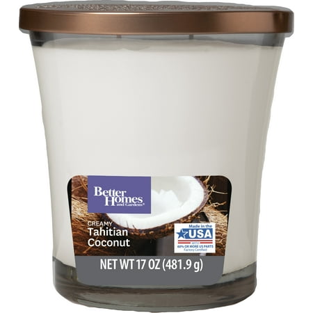 - Better Homes & Gardens Creamy Thaitian Coconut Candle, 17oz