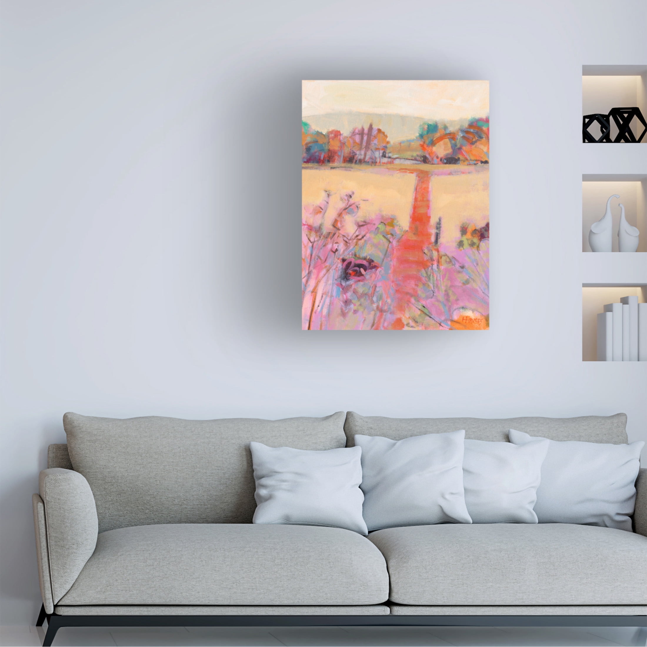 Canvas Wall Art - Chrissie Havers 'Red Path' Wall Art for Living Room, Bedroom, or Office Décor by Trademark Fine Art - 14 x 19 Inches