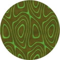 thumbnail image 1 of Ahgly Company Machine Washable Indoor Round Transitional Sepia Brown Area Rugs, 3' Round, 1 of 7