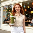 thumbnail image 3 of Sidagar 18 oz Stainless Steel Vacuum Ceramic Lined Tumbler with Straw Lid, Green, 3 of 8
