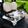 thumbnail image 2 of Golf Cart Seat Covers for 2 Seater,Black White Tulip Microfiber Cart Seat Towel Blanket,Spring Greyscale Leaf Flower Plant Absorbent Breathable Non Slip Bench Seats Protector for Golf Course 51"x31", 2 of 9