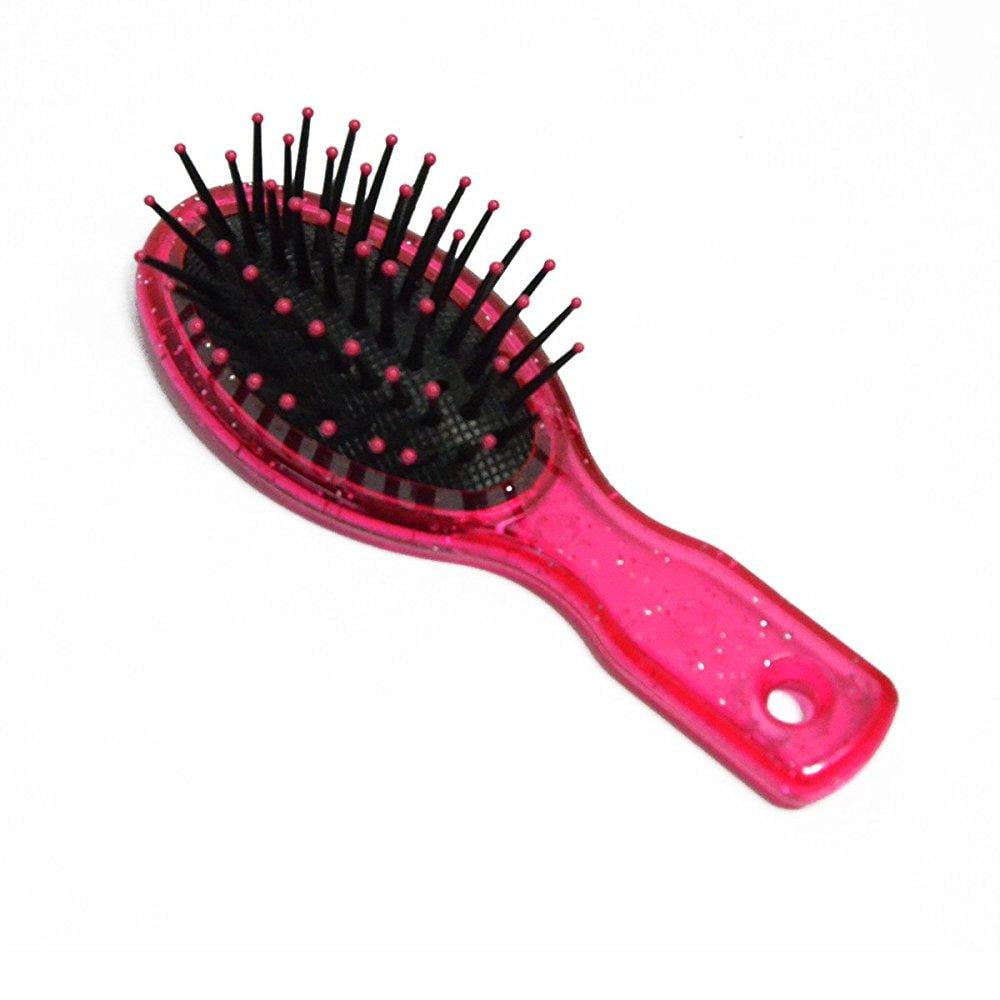doll hairbrush in pink glitter, for 18 inch dolls like american girl dolls & bitty baby, doll