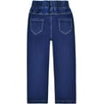 thumbnail image 3 of Peacolate 5-12 Years Little Big Girl Dark Blue Trousers Embroidered Dragonfly Straight Jeans,Dragonfly,11-12Years, 3 of 6