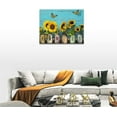 thumbnail image 5 of Farmhouse Sunflower Wall Art Rustic Sunflower Butterfly Pictures Wall Decor Teal Country Family Canvas Prints Painting Home Decorations Modern Artwork for Bathroom Bedroom Living Room Framed 16"x12", 5 of 6