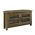 thumbnail image 1 of Pemberly Row 44" Corner Wood TV Console in Rustic Oak, 1 of 4