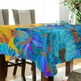 thumbnail image 3 of Coolnut Mardi Gras Tablecloth, Waterproof Washable Polyester Square Table Cover, Durable Tablecloth for Kitchen Dining Table Party Decor, 60"X 90", 3 of 7