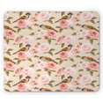 thumbnail image 1 of Floral Mouse Pad, Victorian Style Image of Rose Flowers with Leaves and Little Sparrow Birds, Rectangle Non-Slip Rubber Mousepad, Champagne Multicolor, by Ambesonne, 1 of 2
