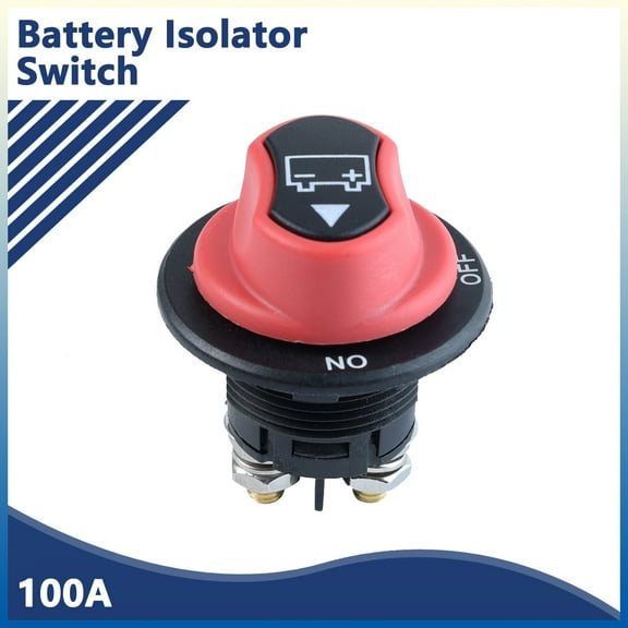 OEMASSIVE 100A Battery Isolator Disconnect Cut Off Power Kill Switch for Boat Car RV ATV