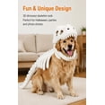 thumbnail image 3 of Dinosaur Skeleton Dog Costume, Prehistoric Bone Pet Costume (Black,40 in) | Costume with Dino Head Cover and Back Skeleton Design, Funny Halloween Dress Up Outfit for Dogs, Puppy Party Cosplay Outfit, 3 of 7