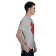 thumbnail image 4 of Red Clover Men's T-Shirt Cotton 100% Summer Tops Fashion Casual Red Clover Short Sleeves for Men Women Round Collar Top Tees, 4 of 6