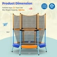 thumbnail image 3 of Costway Trampoline pour Tout-Petits de 48 Pouces pour Enfants avec Filet de Sécurité, Cadre Robuste, Orange, 3 of 8