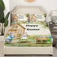 thumbnail image 3 of Erosebridal Happy Easter Sheet Set Twin,Rabbit Eggs Bedding Sets Twin Size,Animal Bedroom Decor,Reversible,Breathable,3pcs, 3 of 7