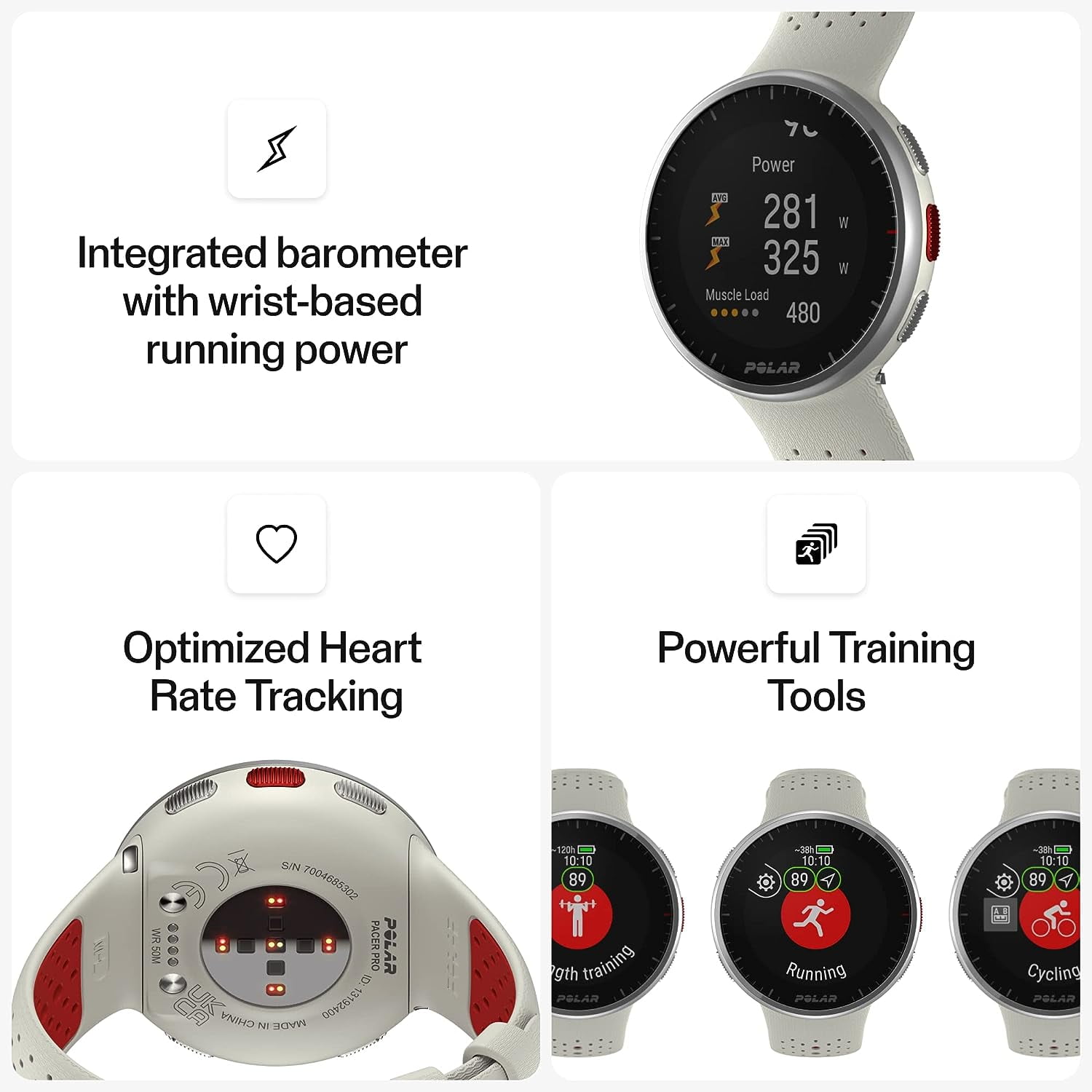Polar Pacer Pro Advanced GPS Sports Smartwatch ( Carbon Gray ), 900102178  725882060484