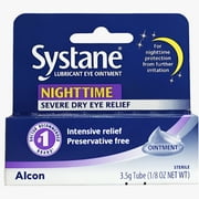 Systane Dry Eye Ointment Nighttime Therapy, Preservative Free, 3.5g, 1ct, 4 Pack