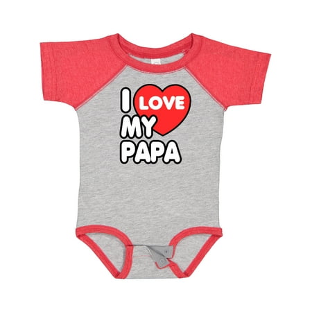 

Inktastic I Love My Papa Gift Baby Boy or Baby Girl Bodysuit