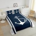 thumbnail image 4 of Erosebridal Anchor Bedding Twin Comforter Set,Nautical Theme Down Comforter,Stripes Decor,Reversible,2-Piece, 4 of 8