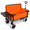 Orange, variant on 3-in-1 Folding Wagon with Bench Seat and Rear-Mounted Tabletop, 500lbs Capacity Heavy Duty Collapsible Wagon, All-Terrain Beach Wagon with 9"x4" Wheels and Dual Cup Holders, Dark Blue