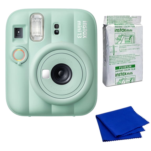 Fujifilm Instax Mini 13 Instant Film Camera (Lagoon Green) Bundle with Additional Accessories