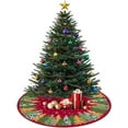 thumbnail image 3 of Christmas Tree Skirt 36 Inches, Large Xmas Tree Skirts, Perfect for Christmas Holiday Home Decoration(Snowflake & Tree), 3 of 7