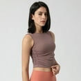 thumbnail image 2 of Chaleco deportivo para mujer, chaleco deportivo de yoga, chaleco de fitness para mujer con cintura lateral doblada y plegable para el ombligo, 2 of 5