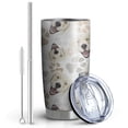 thumbnail image 2 of 20 Oz Cute Golden Retriever Coffee Tumbler Double Wall Insulated Stainless Steel Water Bottle | Metal Reusable Thermoses Flask with Cup Cap | Leak & Sweat Proof with Anti-Dust Lid, 2 of 7
