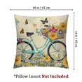 thumbnail image 4 of nygtbtfer 2Pcs Spring Rustic Farmhouse Throw Pillow Covers Vintage Yellow Truck Bike Bottle Floral Boot Flourishing Flowers Pillowcase2 Cushion for Home Sofa White, 4 of 7