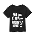 thumbnail image 1 of Gibobby Camisa&nbsp;Vaquera Camiseta de algodón de manga corta con estampado de de fútbol para niños, regalo deportivo para al fútbol americano, verano （Negro， 3-4 Años), 1 of 3