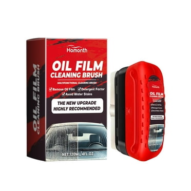 Automotive Oil Film Cleaning Brush, 2025 New Glass Coating for Windshield with Extra Cleaner, Glass Cleaning Wipe Board Oil Film Remover for Windshield Improves Clarity and Visibility(4oz)