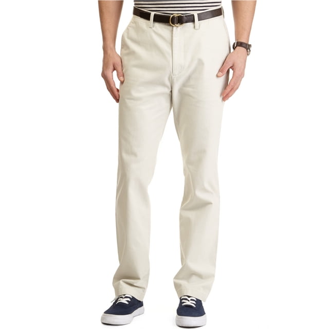 Nautica - Pantalones chinos casuales para hombre, color beige, 33 de ancho x 30 de largo