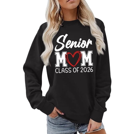 FYEGRE Women s Printed Hoodless Sweatshirt Loose Fit Casual Pullover Soft Comfortable Long Sleeve Crewneck Top for Everyday Wear and Versatile Outfits with Stylish Design Black XXXL