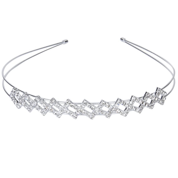 Miangastore Rectangular Style Wedding Bridal Hair Barrettes, Hairband, Hair Clip, Hair Loop (Sliver)