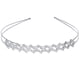 thumbnail image 1 of KAKOWELY Pasadores para el pelo de novia de estilo rectangular, diadema, pinza para el pelo, lazo para el pelo (plateado), 1 of 4