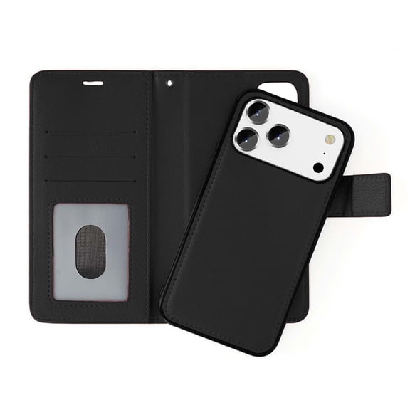 Classic Magnet Wallet Case for iPhone 17 Pro Max - Black
