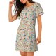 thumbnail image 2 of Easygdp Famous Places Camisón de manga corta para mujer, informal, estampado, 2 of 6