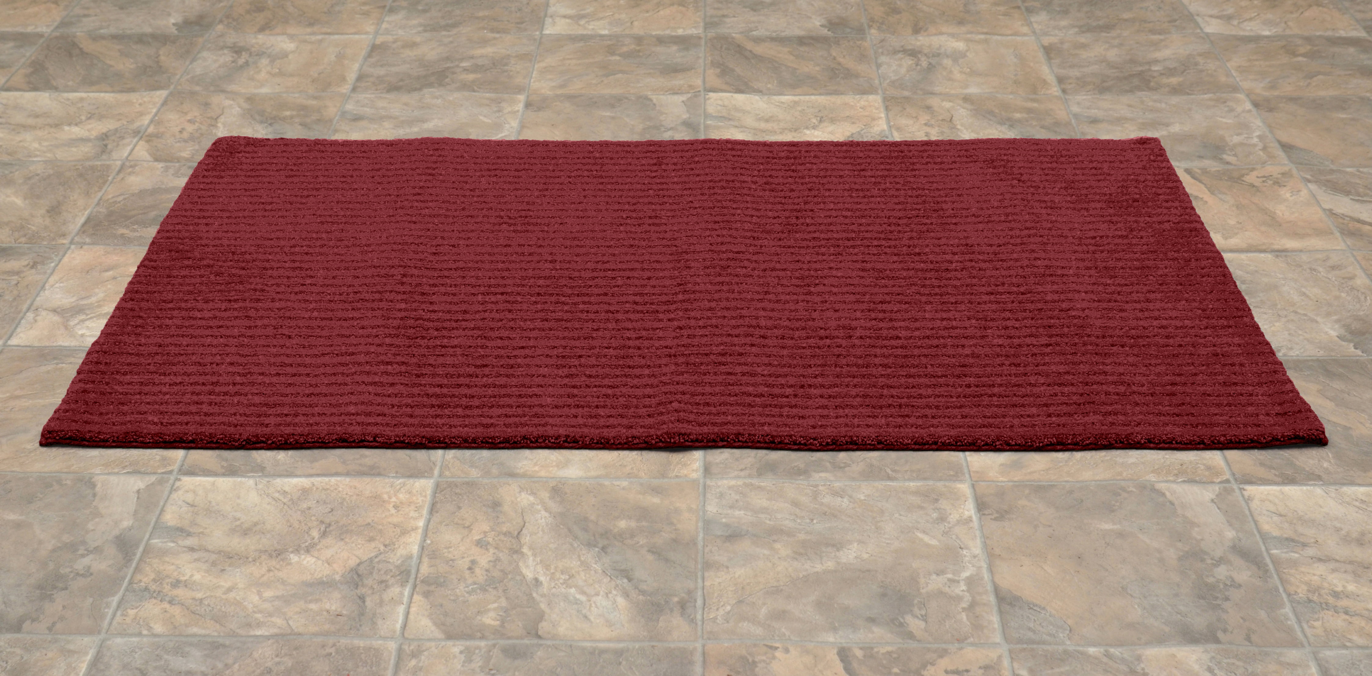Garland Rug Sheridan Washable Nylon Chili Pepper Red Bath Rug, 30" x 50"