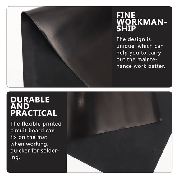 RENACLIPY  Anti Static Rubber Mat Black General Purpose Workbench Pad 1Pack 39.4×19.7×0.1in