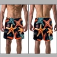 thumbnail image 3 of luoweisi Men's Beach Shorts Quick Dry Swim Trunks with Mesh Lining Starfish L, 3 of 5