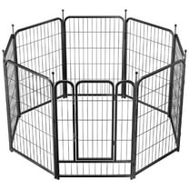DomiPet Dog Playpen 8 Panels 40Inch Heavy Duty Dog Pen Pet Fence Playpen Indoor Outdoor