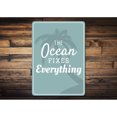 thumbnail image 2 of Beach Saying Sign, Beach Phrase Sign, Ocean Lover Sign, Palm Tree Decor, Ocean Decor, Ocean Sign, Ocean Phrase Aluminum Sign - 10x14 inches, 2 of 4