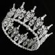 thumbnail image 5 of Tiara barroca de diamantes de imitación, corona para bodas y fiestas nupciales Plata, 5 of 9