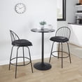 thumbnail image 4 of LumiSource Black Riley Claire 26" Fixed-Height Counter Stool - Set of 2, 4 of 12