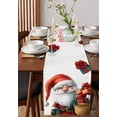 thumbnail image 4 of Ldtrchee Christmas Table Runner 72 Inches, Xmas Gnomes Red Botanical Red Green Bed Runner Dresser Scarves Tabletop for Indoor Outdoor Parties/Ceremony/Banquet, 16" x 72", 4 of 8