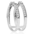 thumbnail image 2 of Pompeii 1/2 Carat 14k White Gold Round Diamond Wedding Band Enhancer Guard Ring, 2 of 3