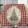 thumbnail image 2 of Cozy Flannel Christmas Blanket with Plaid Tree & Snowflake Design - Soft, Warm Throw for Couch, Bed, Car, Office, Camping - Versatile All-Season Gift, Christmas, Travel, 2 of 6