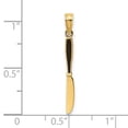 thumbnail image 2 of 14k Gold 3-d Table Knife With Black Enamel Charm 20.95x2.25mm Wide 1mm Thick Pendant Necklace for Women, 2 of 2